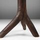 Tabouret rustique en bois du milieu du siècle avec pieds en branche d'arbre, France, 1850