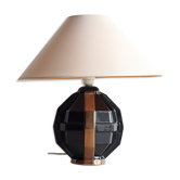 Saint Clement's art deco desk lamp in black and copper ceramic