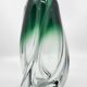 Vintage Val St Lambert green blown glass ovoid vase, Belgium