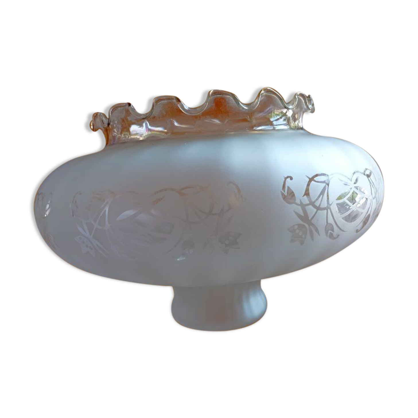 Frosted and smoked glass globe