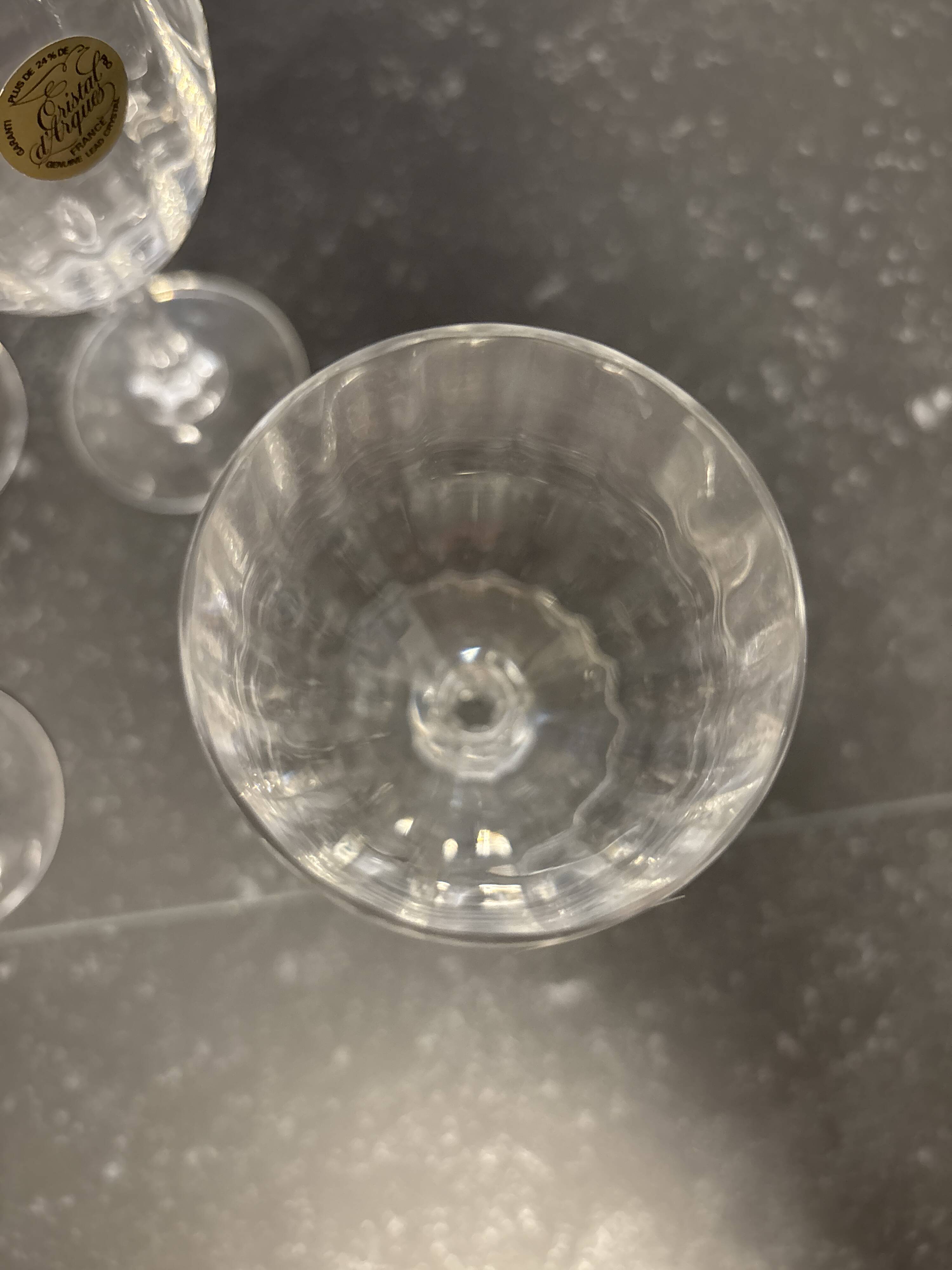 Crystal wine glass