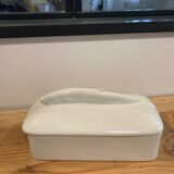 Terrine poisson porcelaine blanche