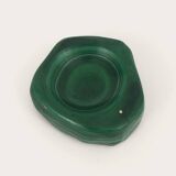 Mini malachite ashtray in abstract shape