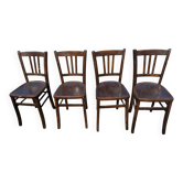 Set of 4 Luterna wooden bistro chairs