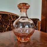 Pink glass liquor service, circa 1940