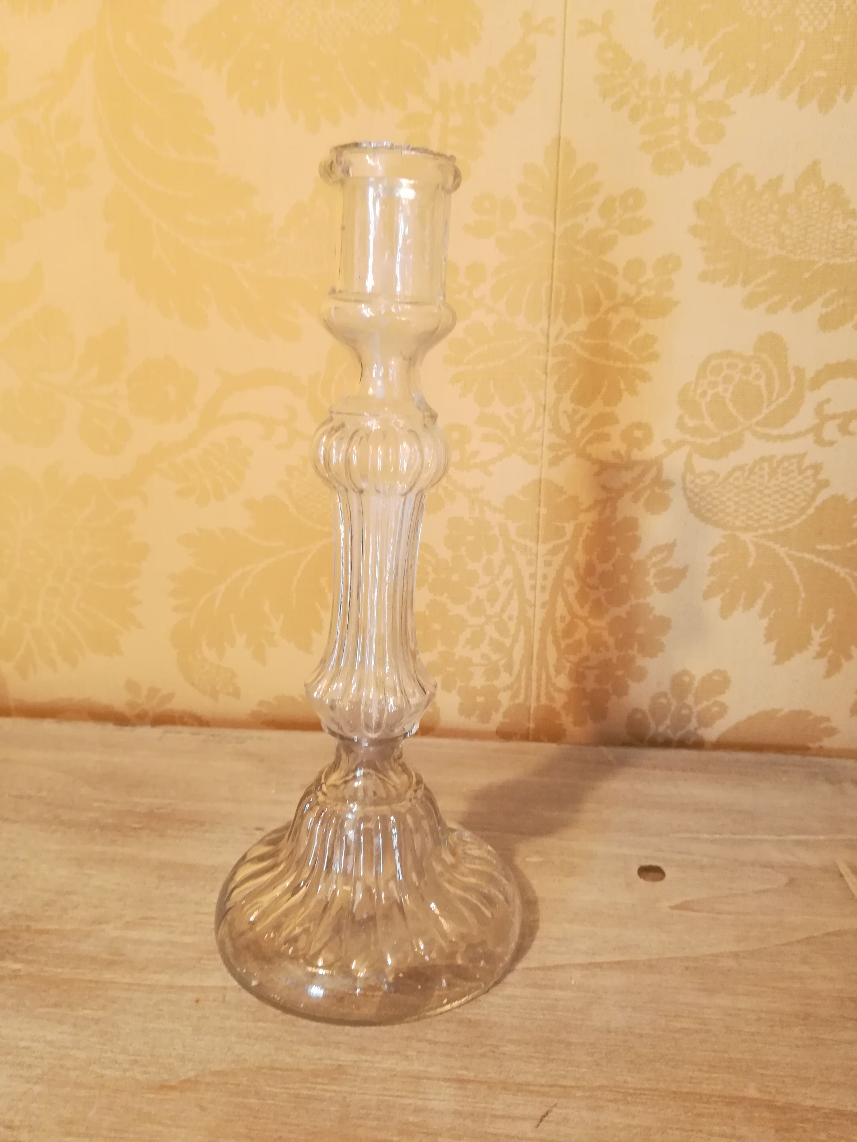 Glass candlestick