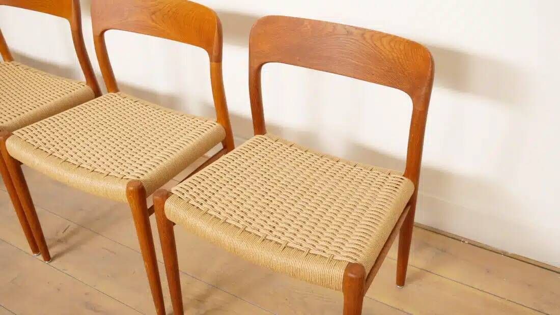 6 x vintage dining chairs | Niels Otto Møller | Model 75