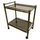 Vintage brass serving trolley