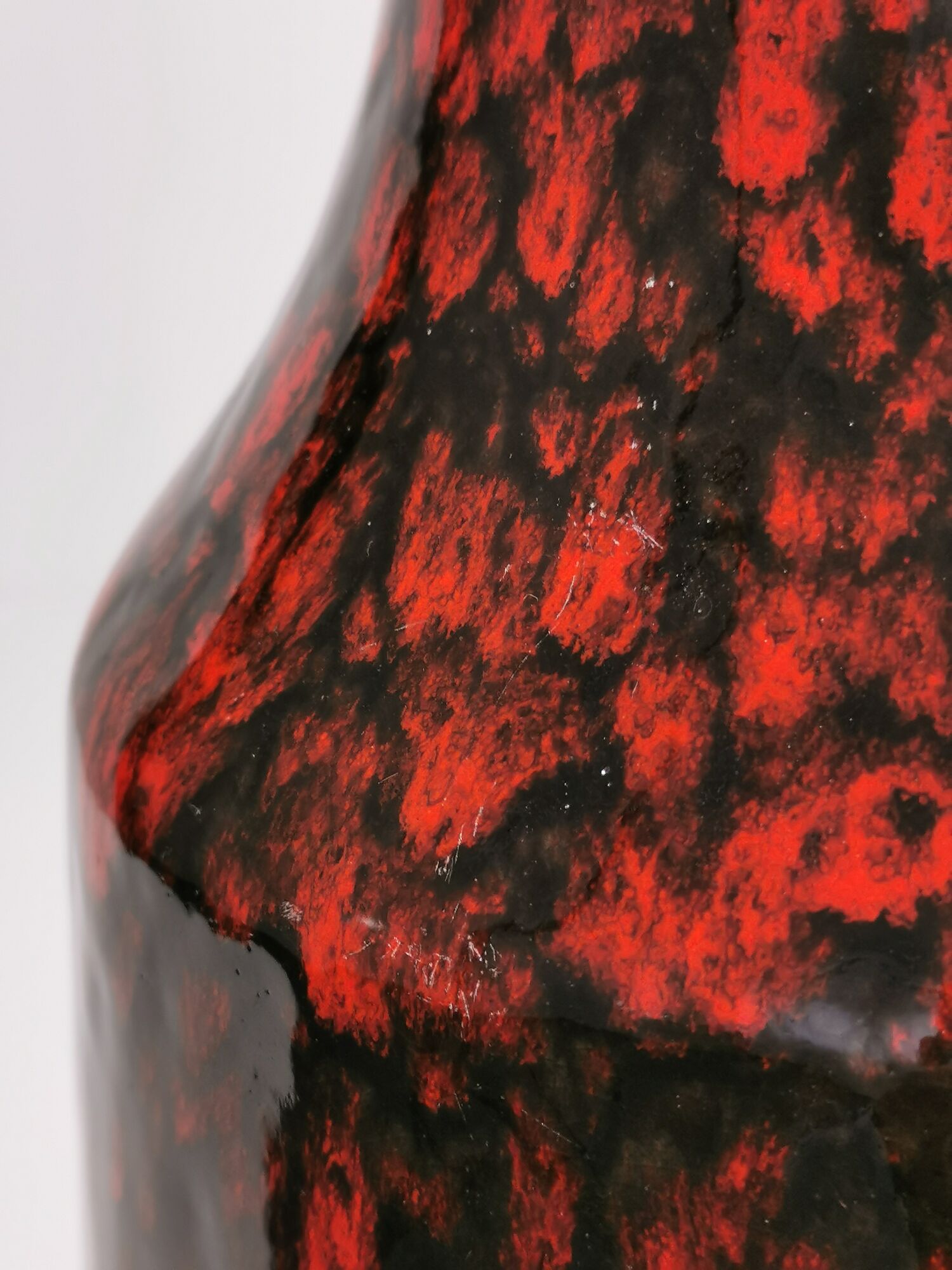 Ceramic drip glaze vase by Scheurich West Germany, 1960's