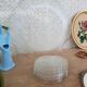 Flat set and 6 shell-shaped glass ramekins