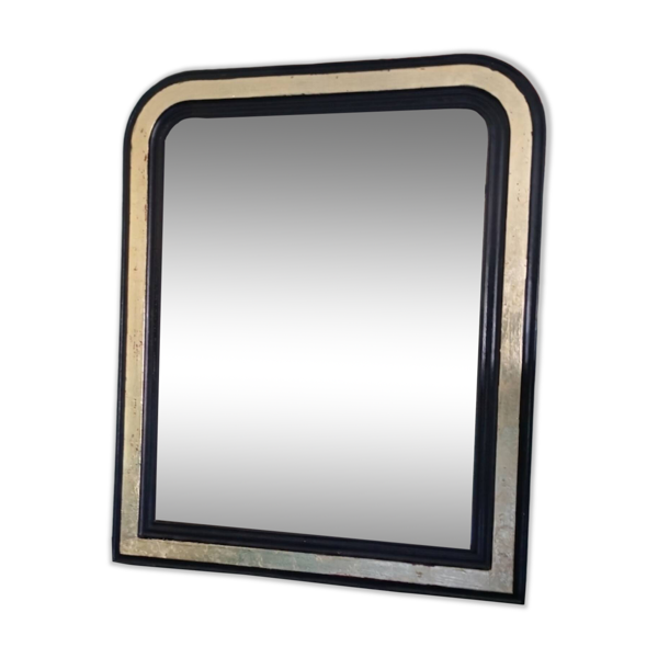 Miroir ancien noir et doré – 98 x 78 — Beyit