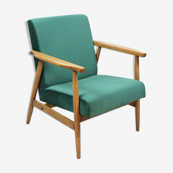 Fauteuils en velours vert bouteille d’années 1970