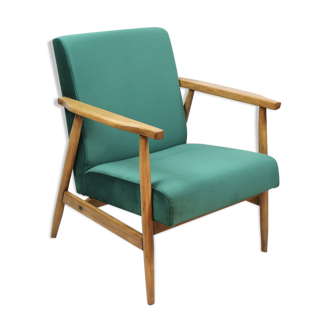 Fauteuils en velours vert bouteille d’années 1970