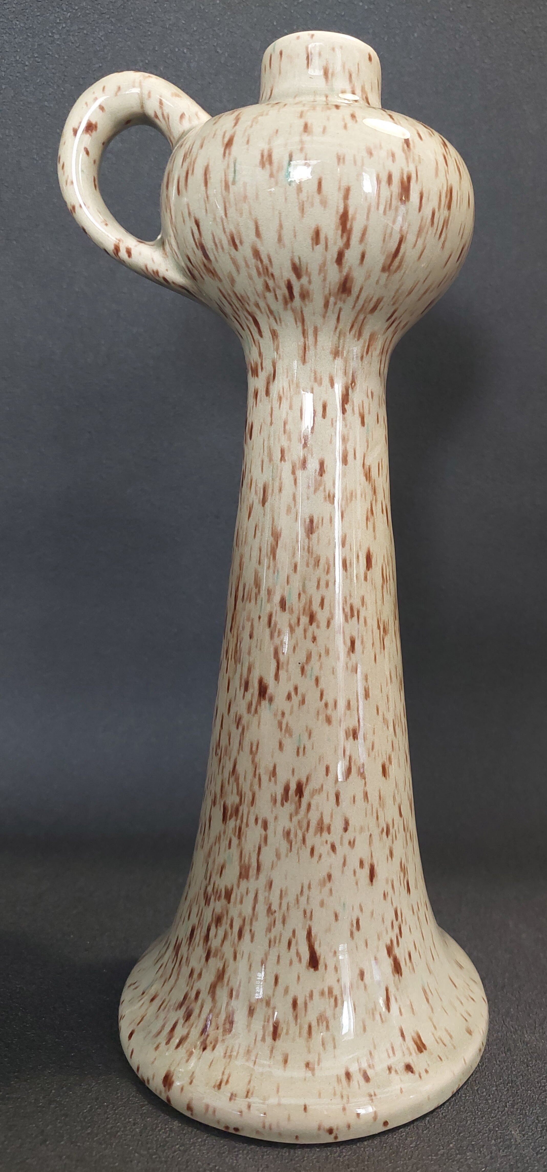 Speckled ceramic soliflore vase, 20th century ceramic.