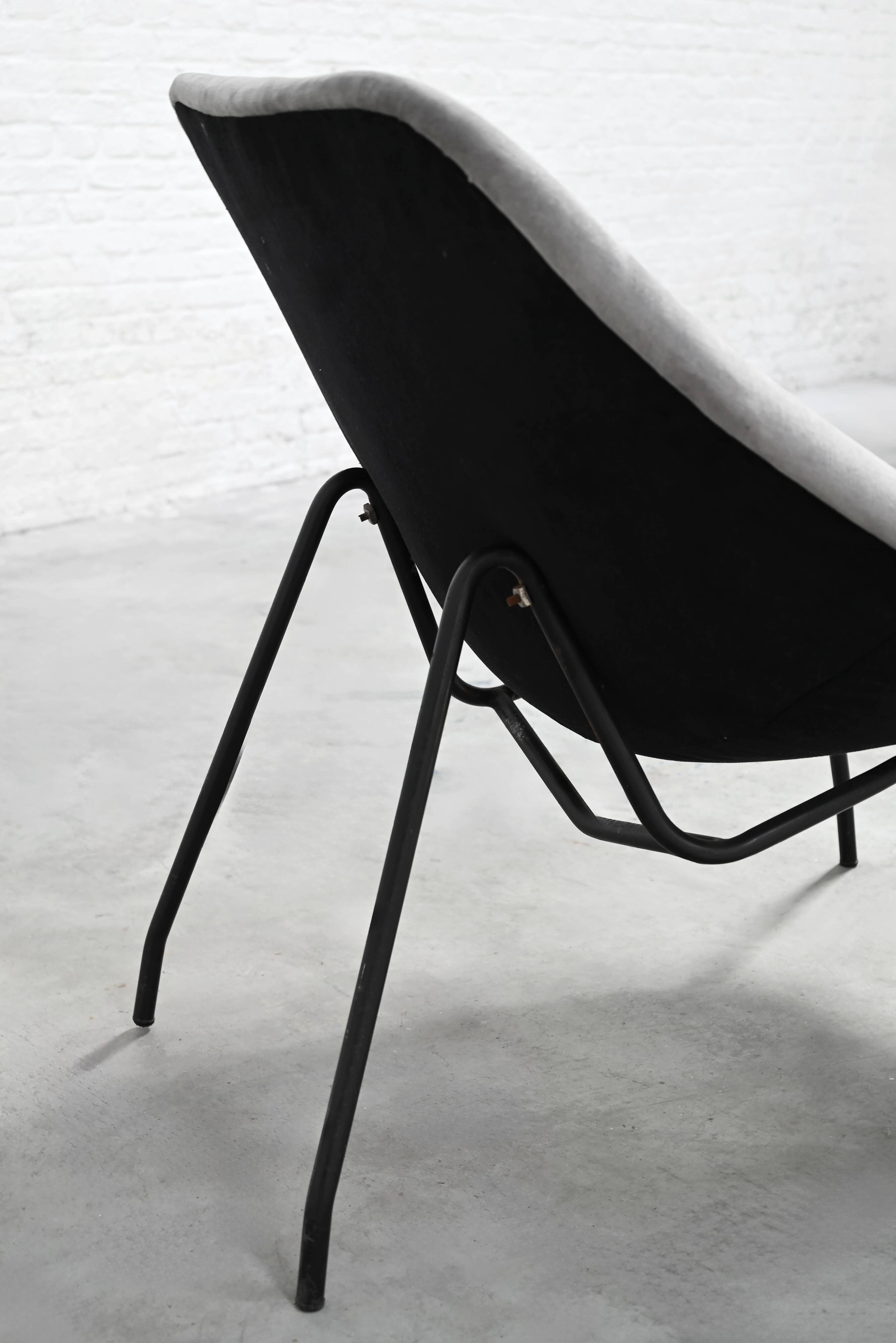 Pair of 1950's modernist lounge chairs by GAR, France