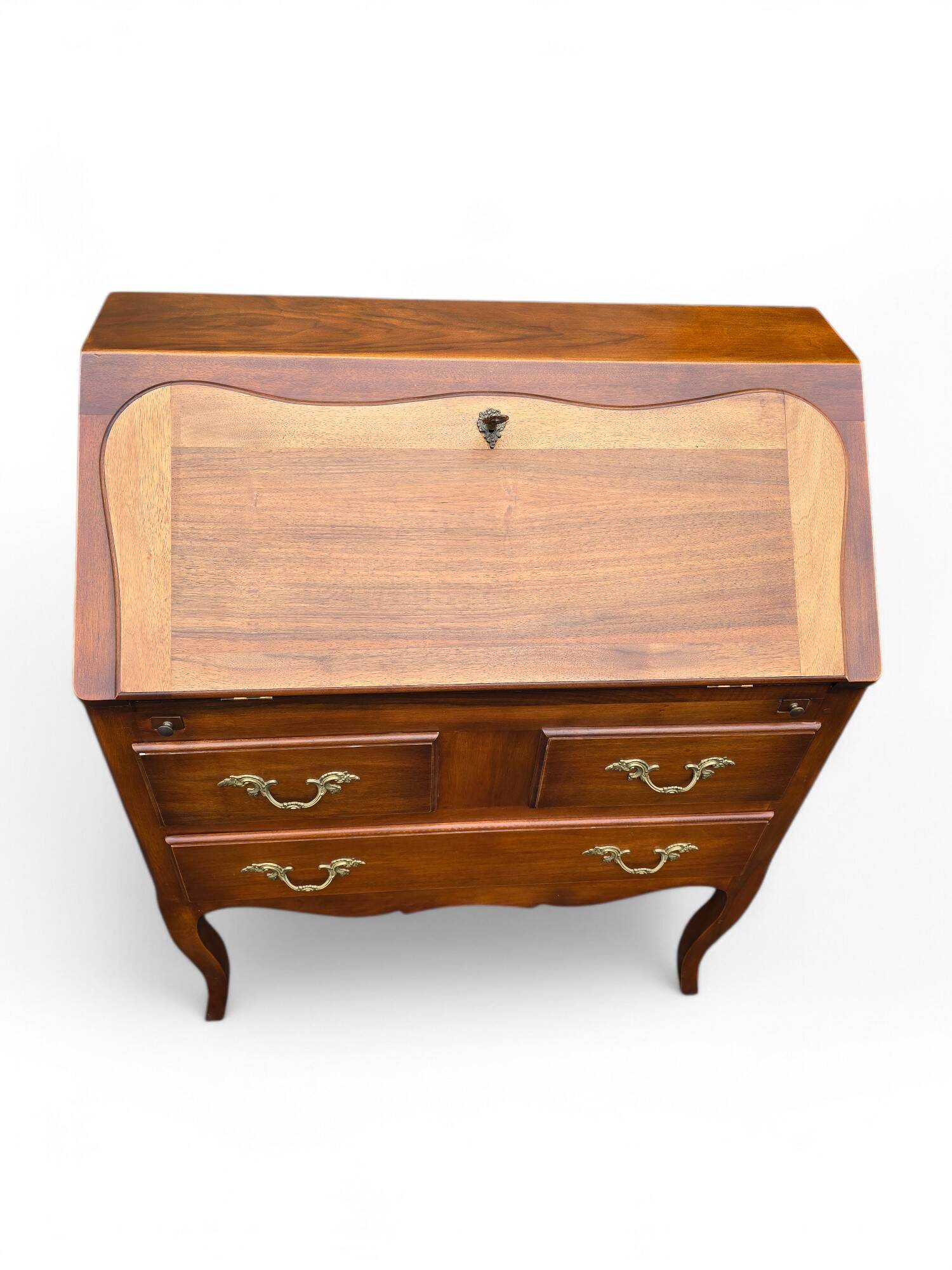 Antique secretary in solid walnut