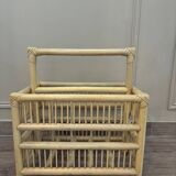 Rattan magazine/bottle holder