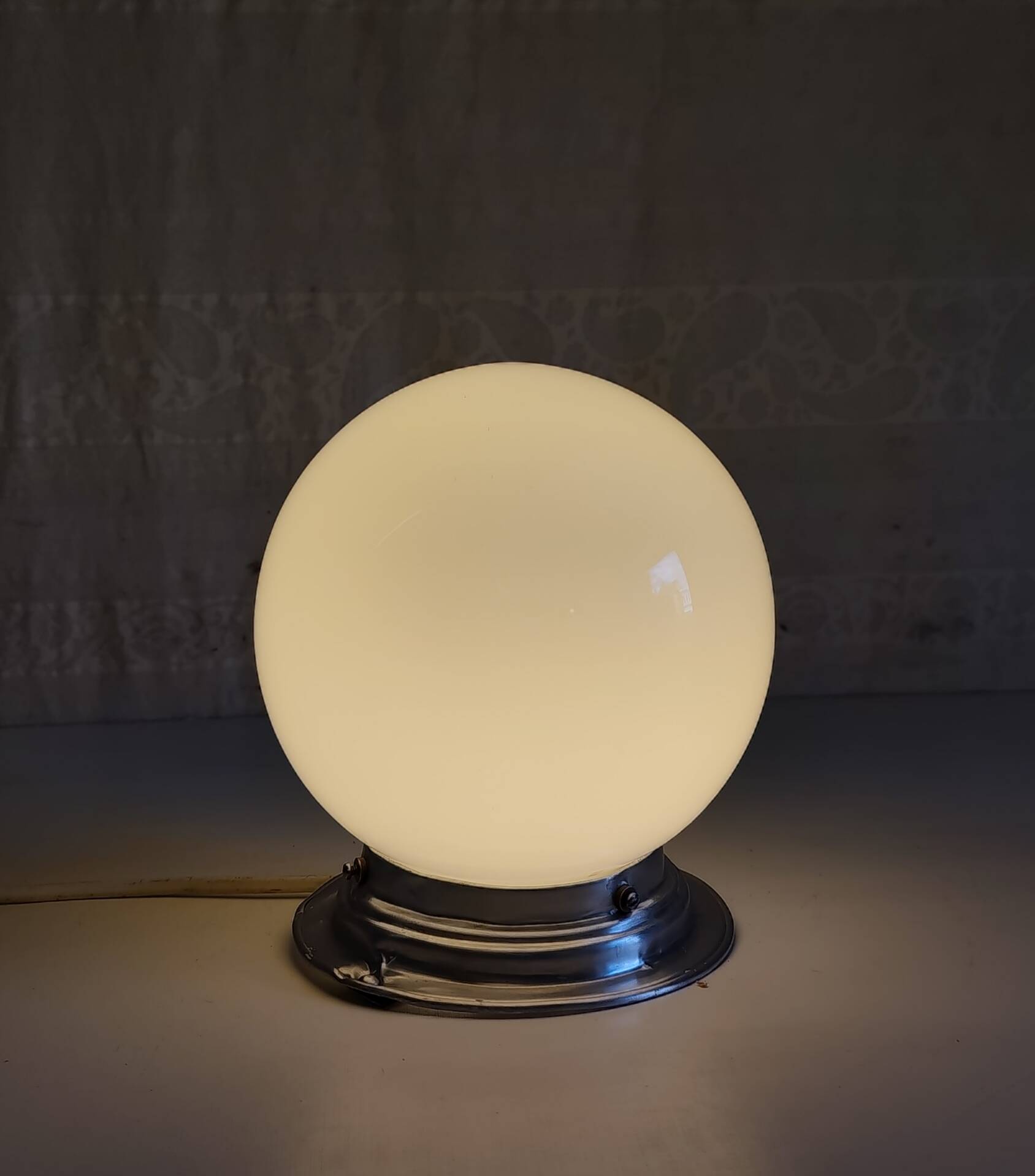 Ceiling light or opaline globe wall light - mid 20th century.