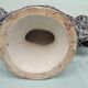 Ceramic candle holder fat lava