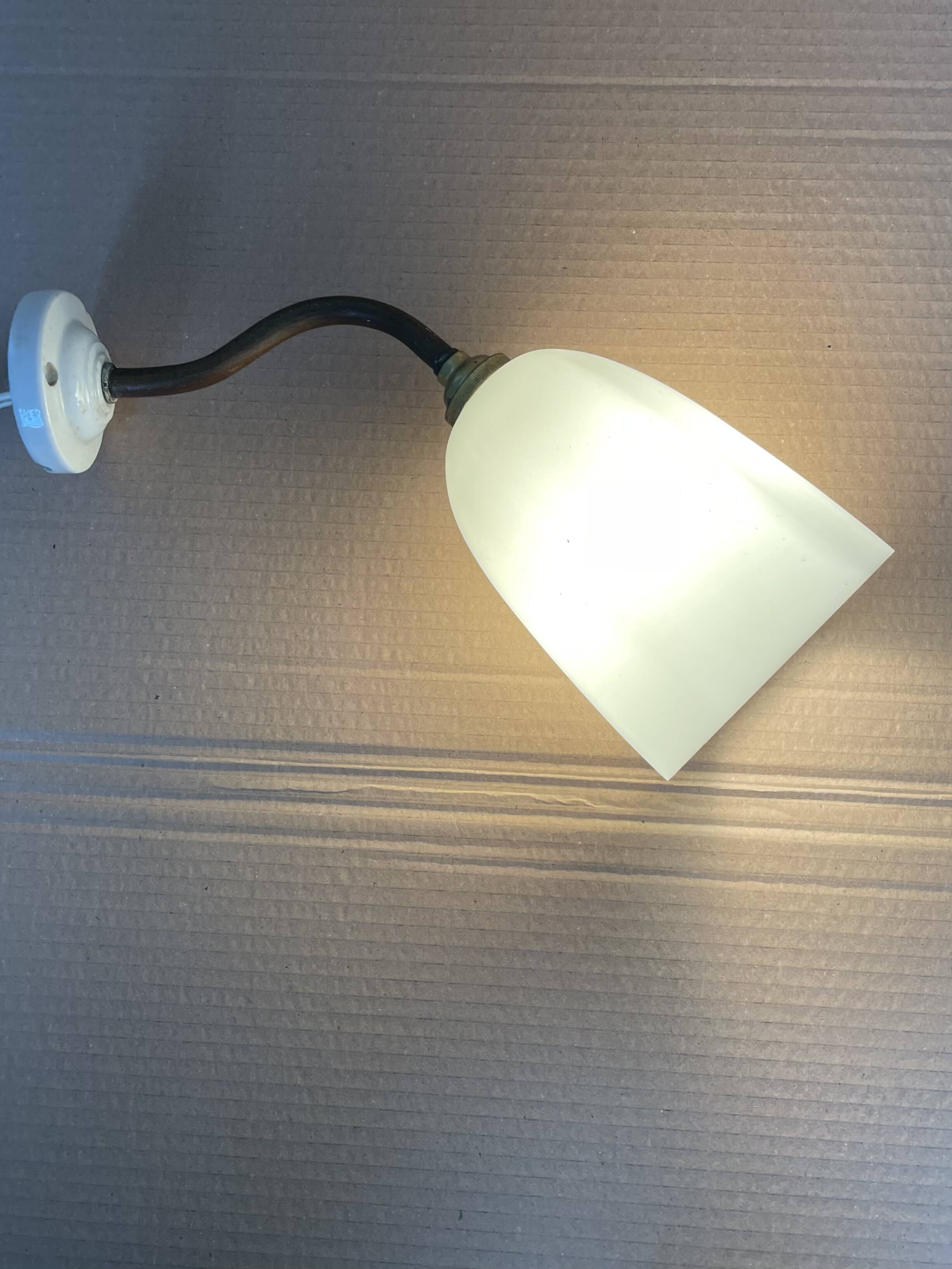 Antique Art Deco swan neck wall light