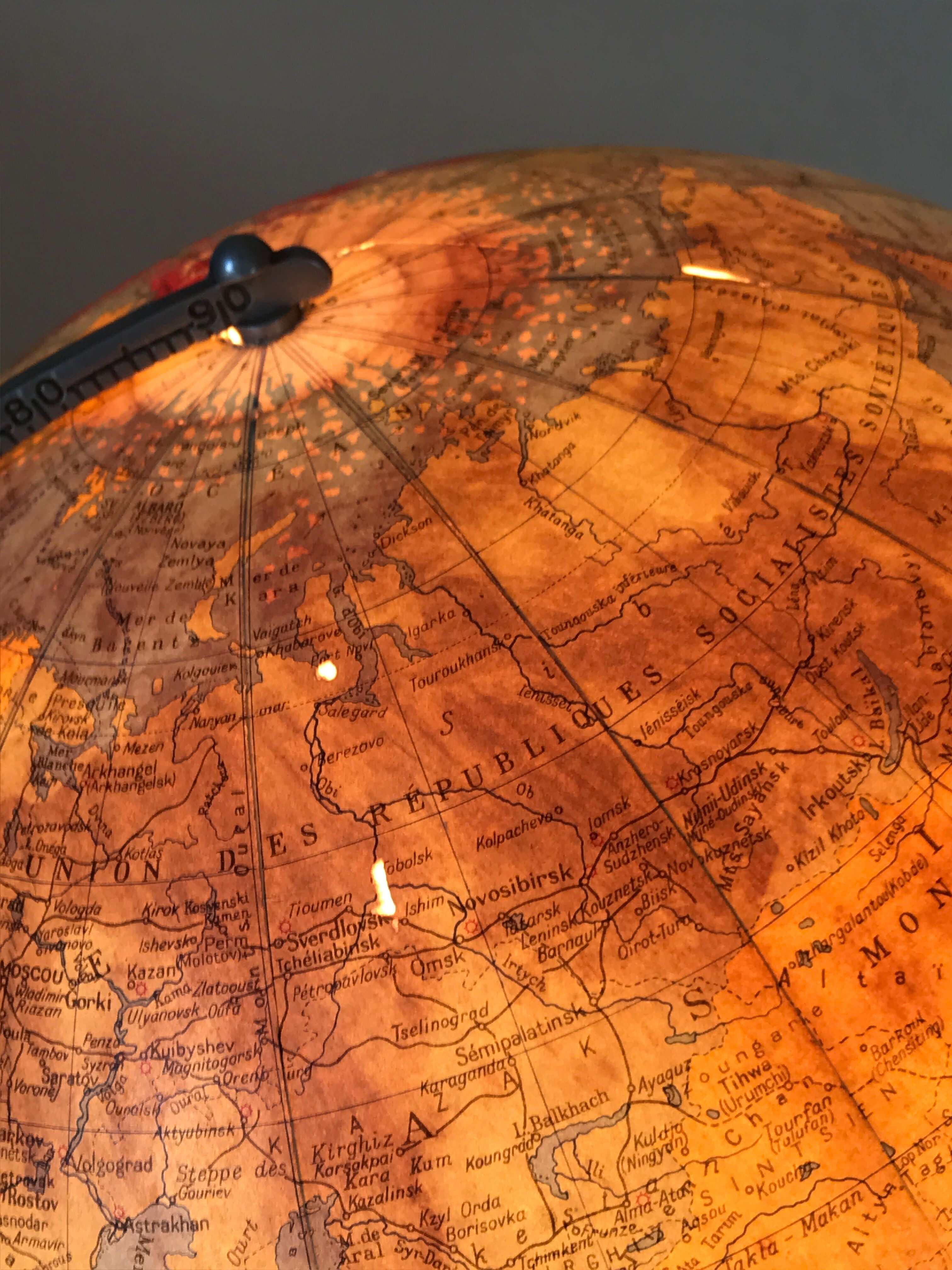 Luminous glass globe 1962