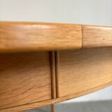 Vintage extendable round dining table Omann Jun