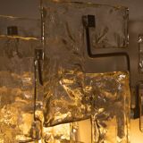 Carlo Nason, sculptural lace glass wall lamp, 1970s