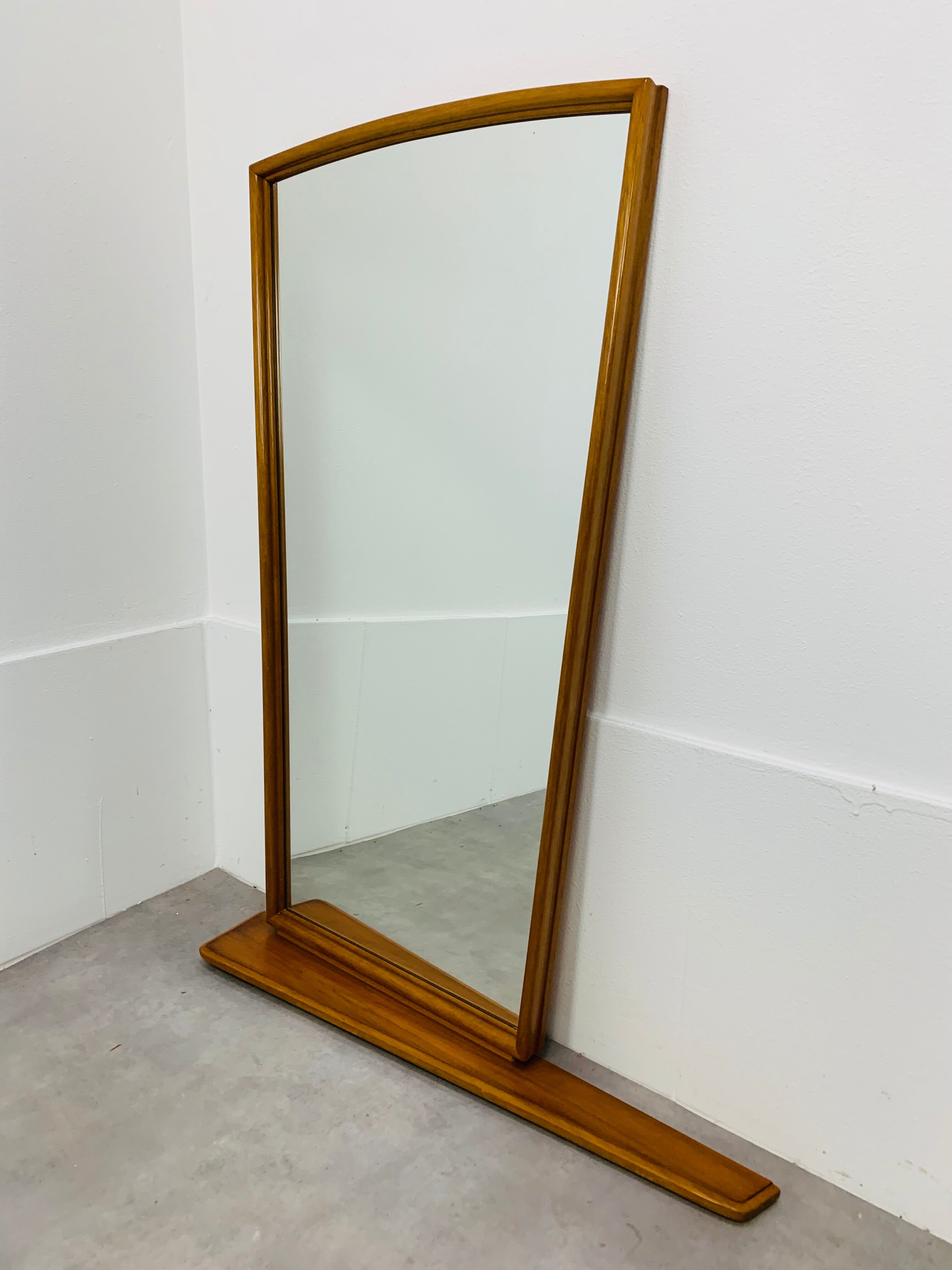 50s shelf mirror asymmetrical wood