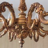 Old brass chandelier 8 branches