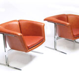 Two Space Age "042" Chairs by Geoffrey Harcourt for Artifort