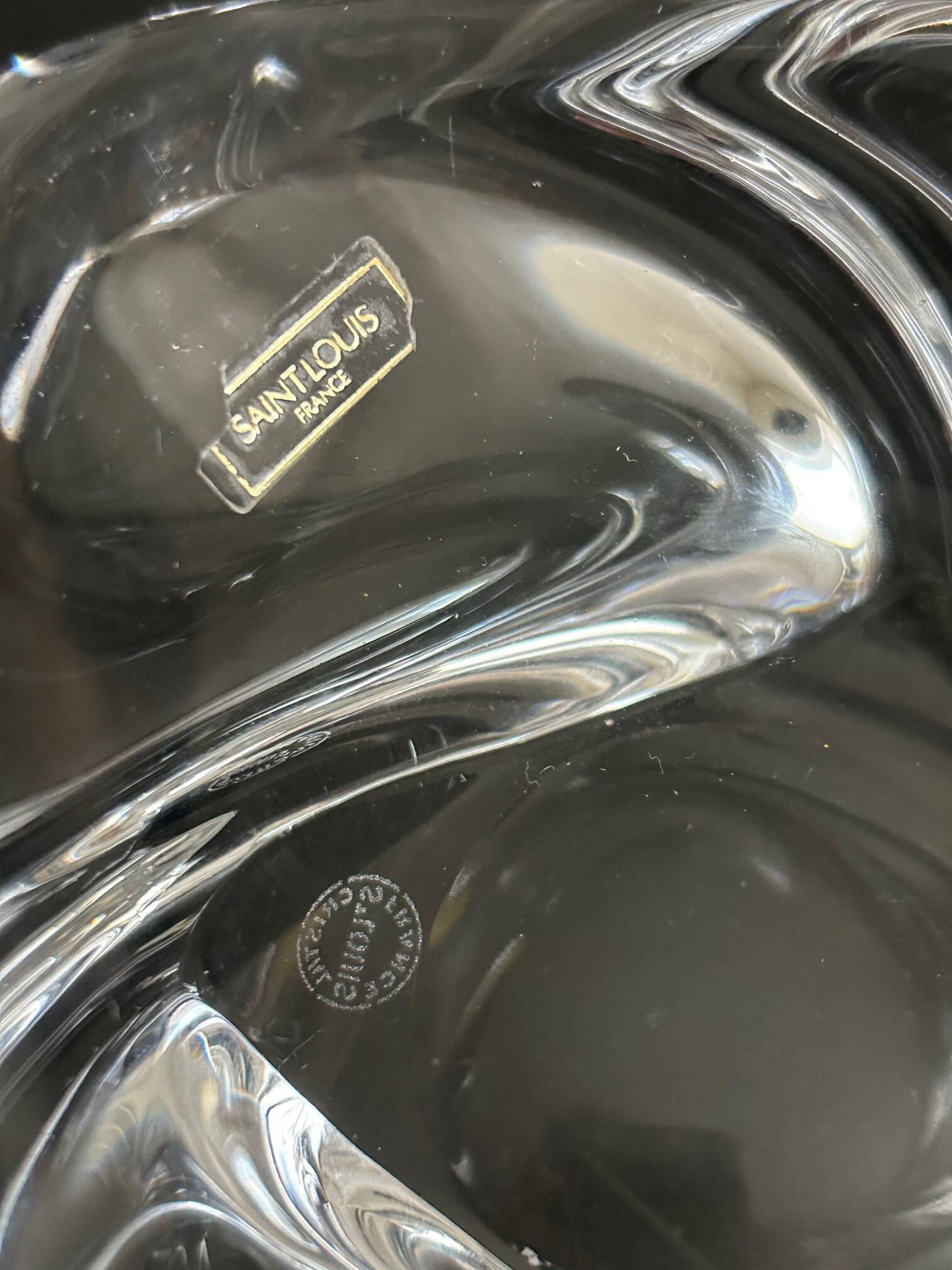 Saint Louis crystal pocket tray