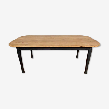 Solid wooden farm table length 204 cm