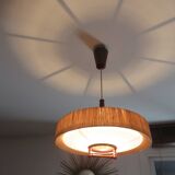 Temde suspension in sisal and teak circa 1960