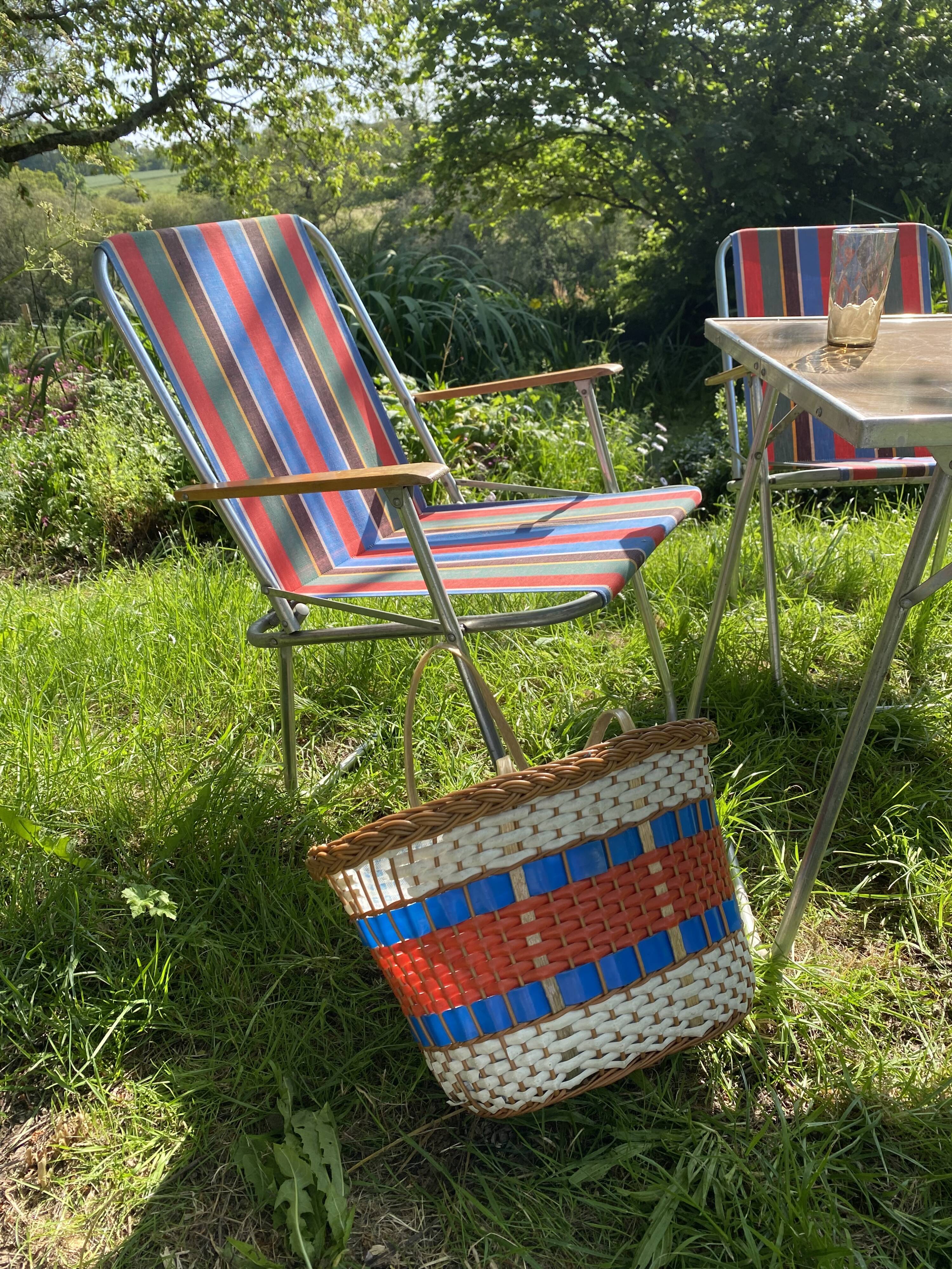 Foldable camping chairs 60s