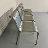 4 chaises en aluminium design italien des années 90 Calligaris italy