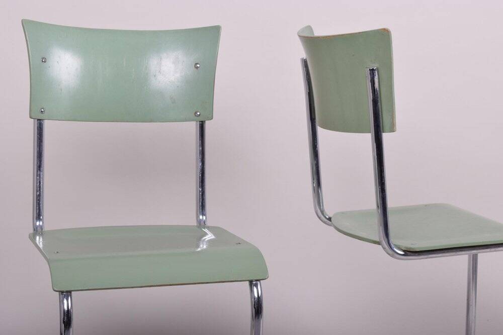 Chaises Bauhaus vintage de Robert Slezák, 1930, ensemble de 4