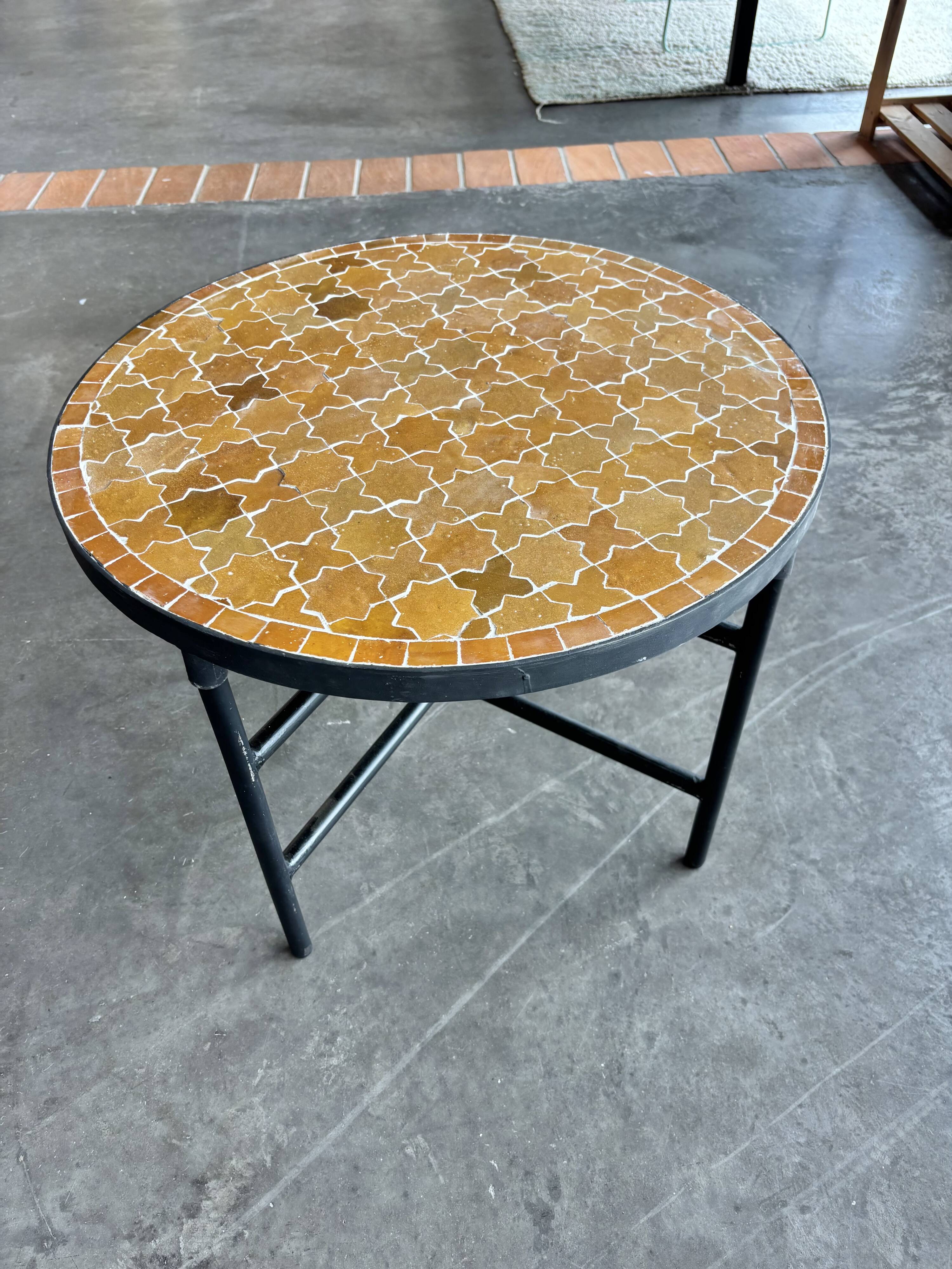 handmade zellige coffee table Moroccan craftsmanship