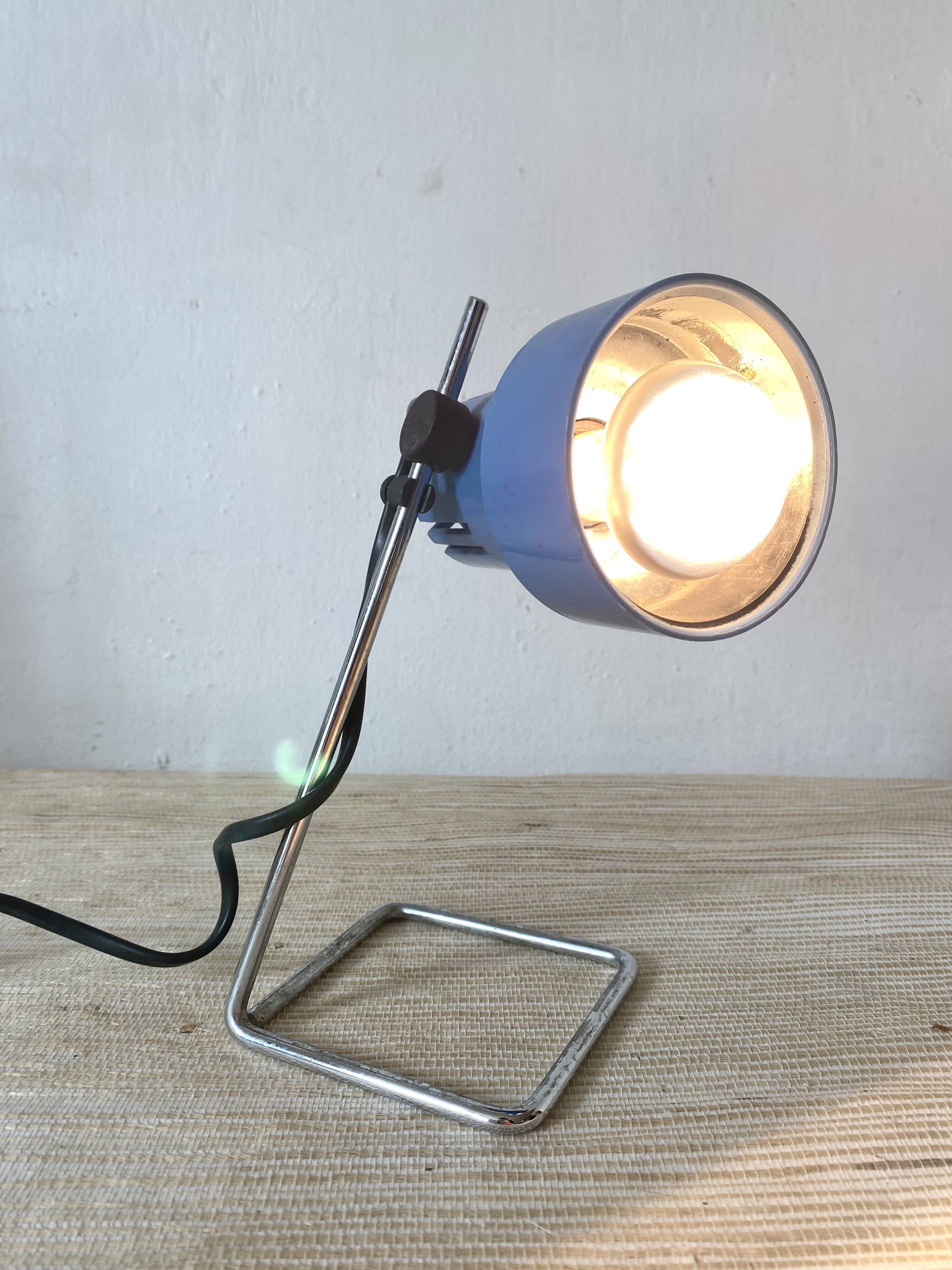 Vintage blue spot lamp, 70s