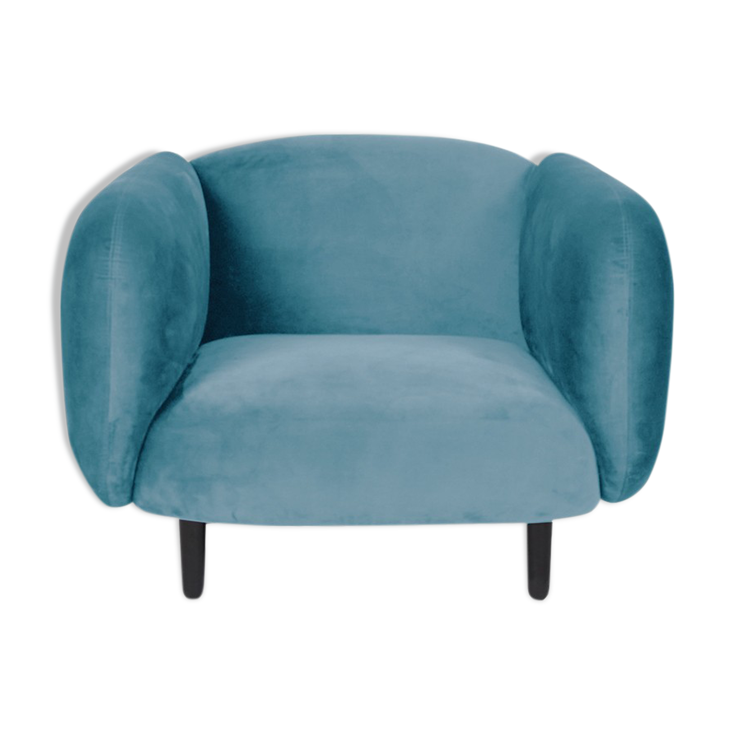 MOIRA light blue velvet armchair