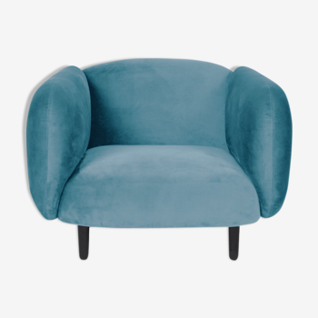 MOIRA light blue velvet armchair