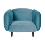 MOIRA light blue velvet armchair