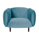 MOIRA light blue velvet armchair