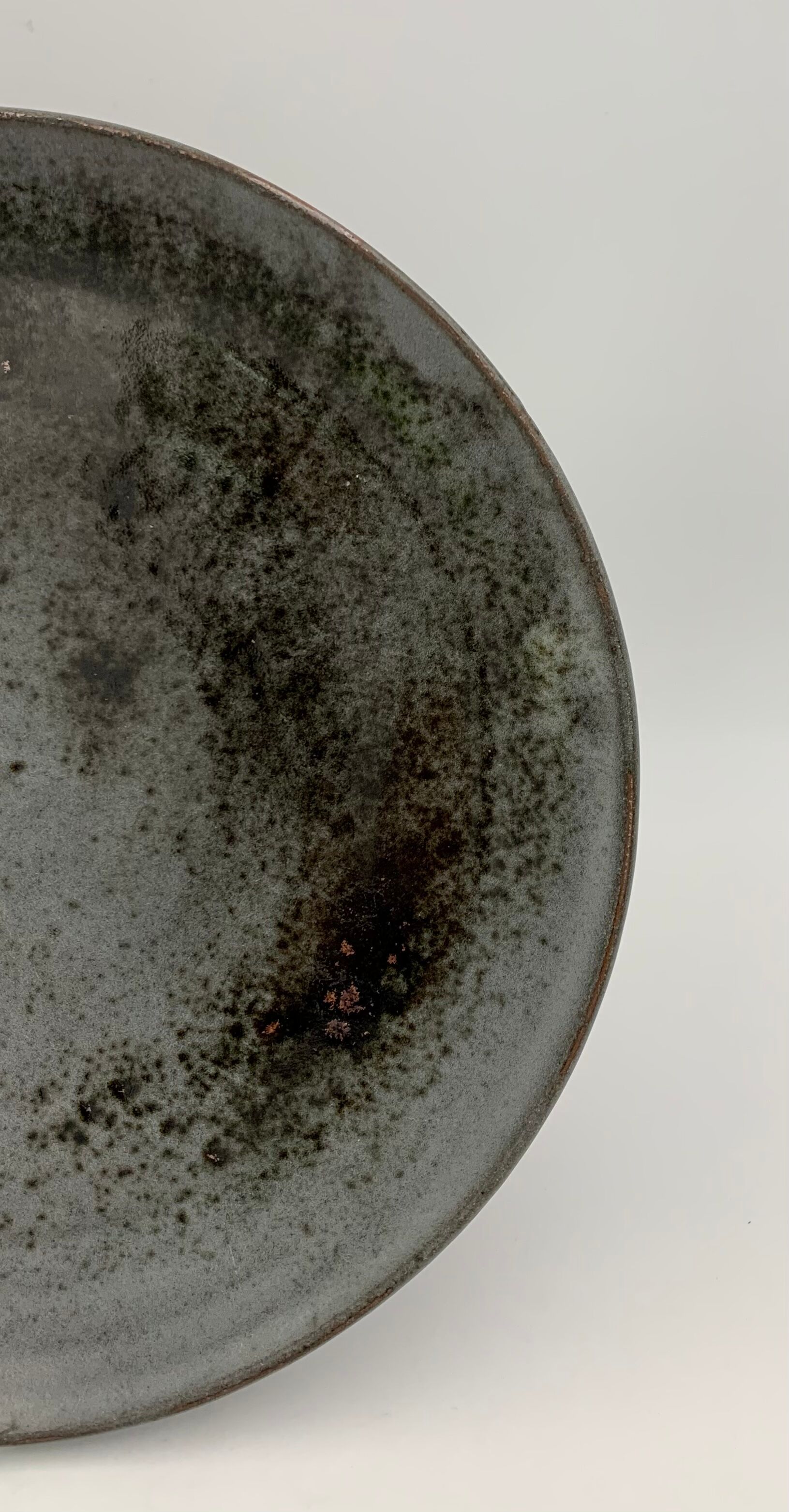 Large vintage round dish Thierry ROBERT, Grès du Loir - 1970s