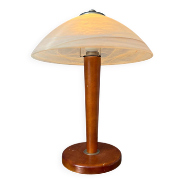 Post modern mushroom table lamp - art nouveau glass table lamp