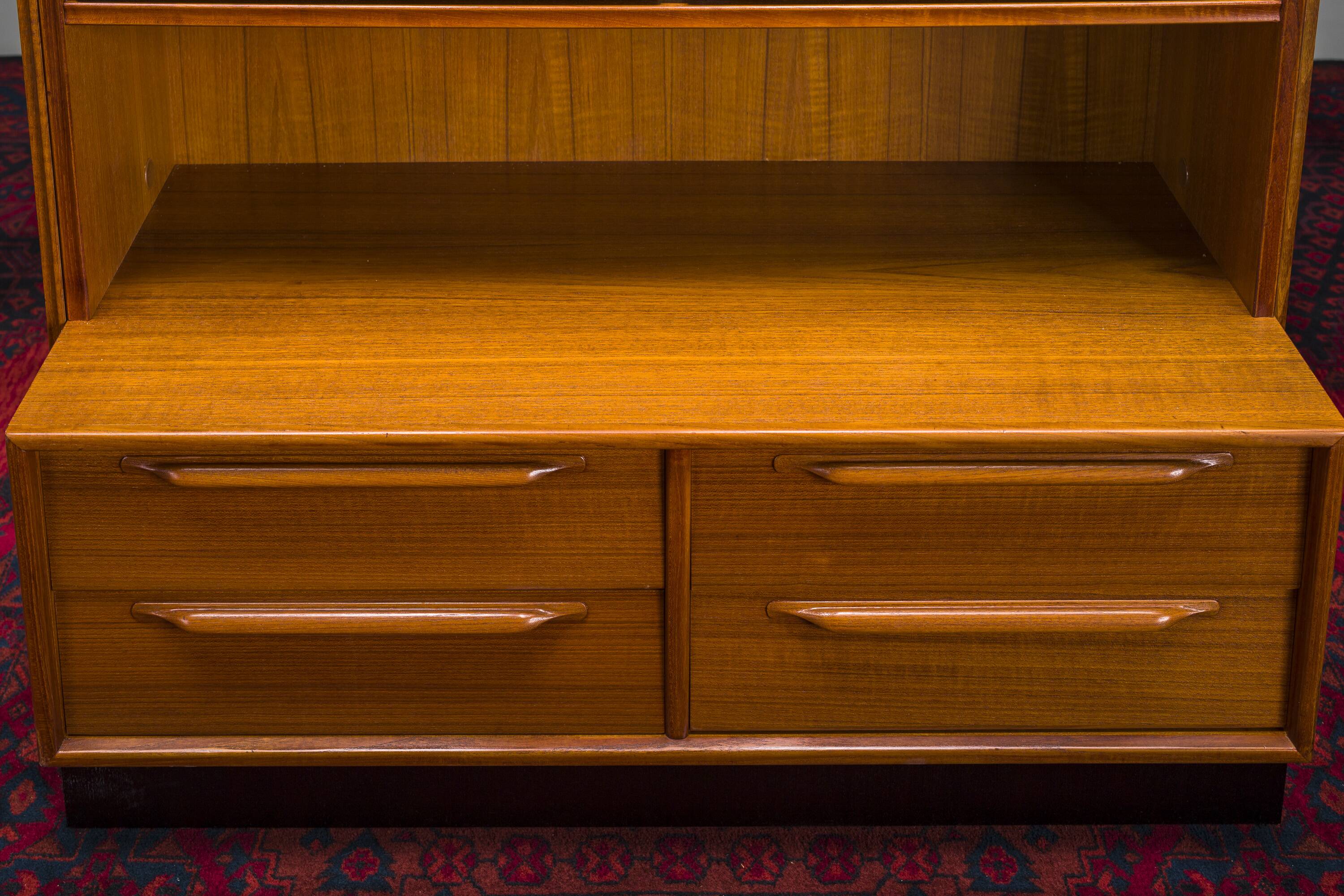 Large Vintage Cabinet in Teak by Heinrich Riestenpatt, 1960