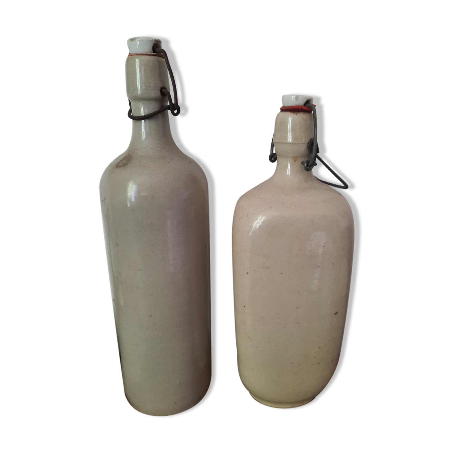 Pair of sandstone bottles
