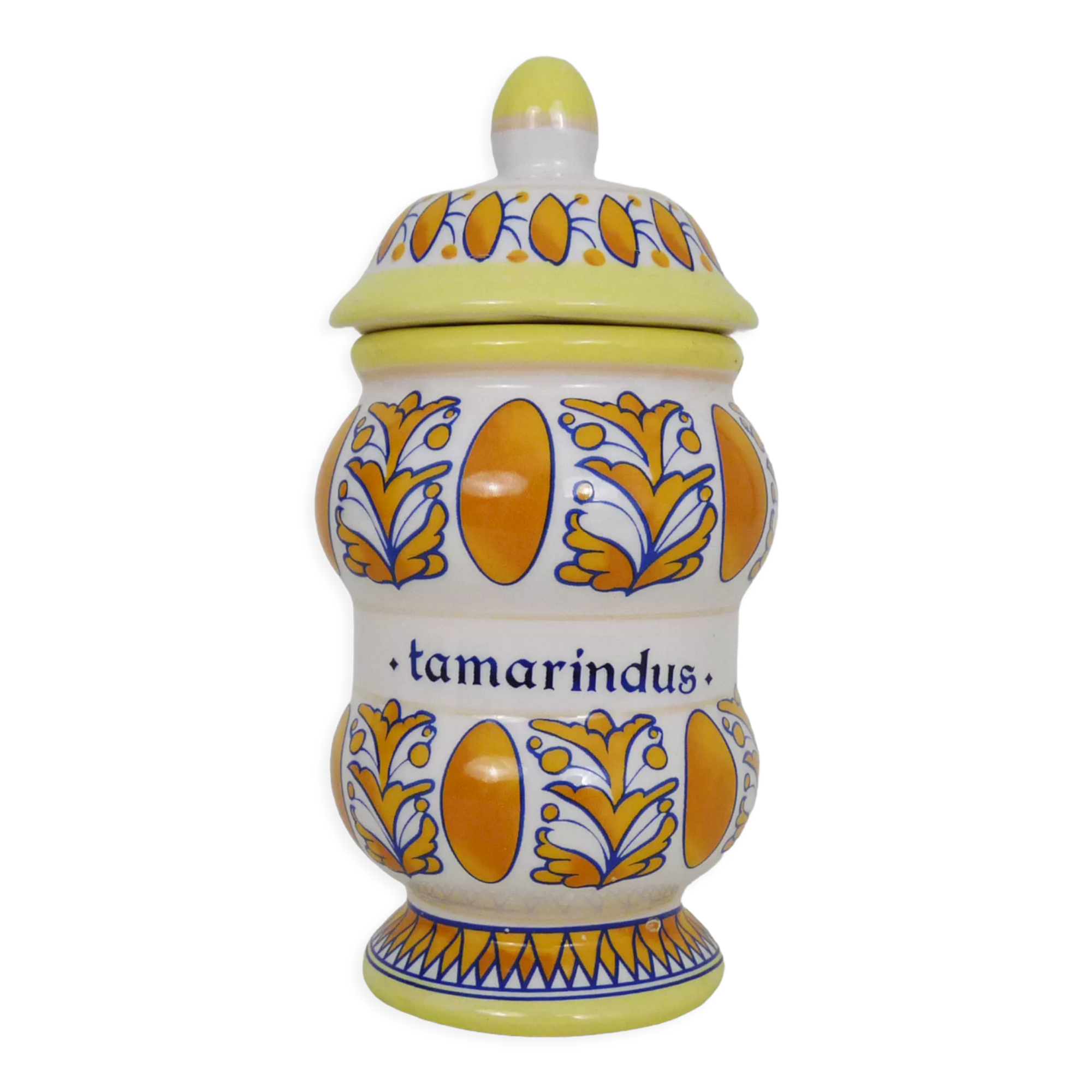 Old apothecary pot, Tamarindus ceramic medicine jar. Year 70 80