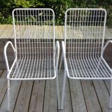 Pair of garden armchairs