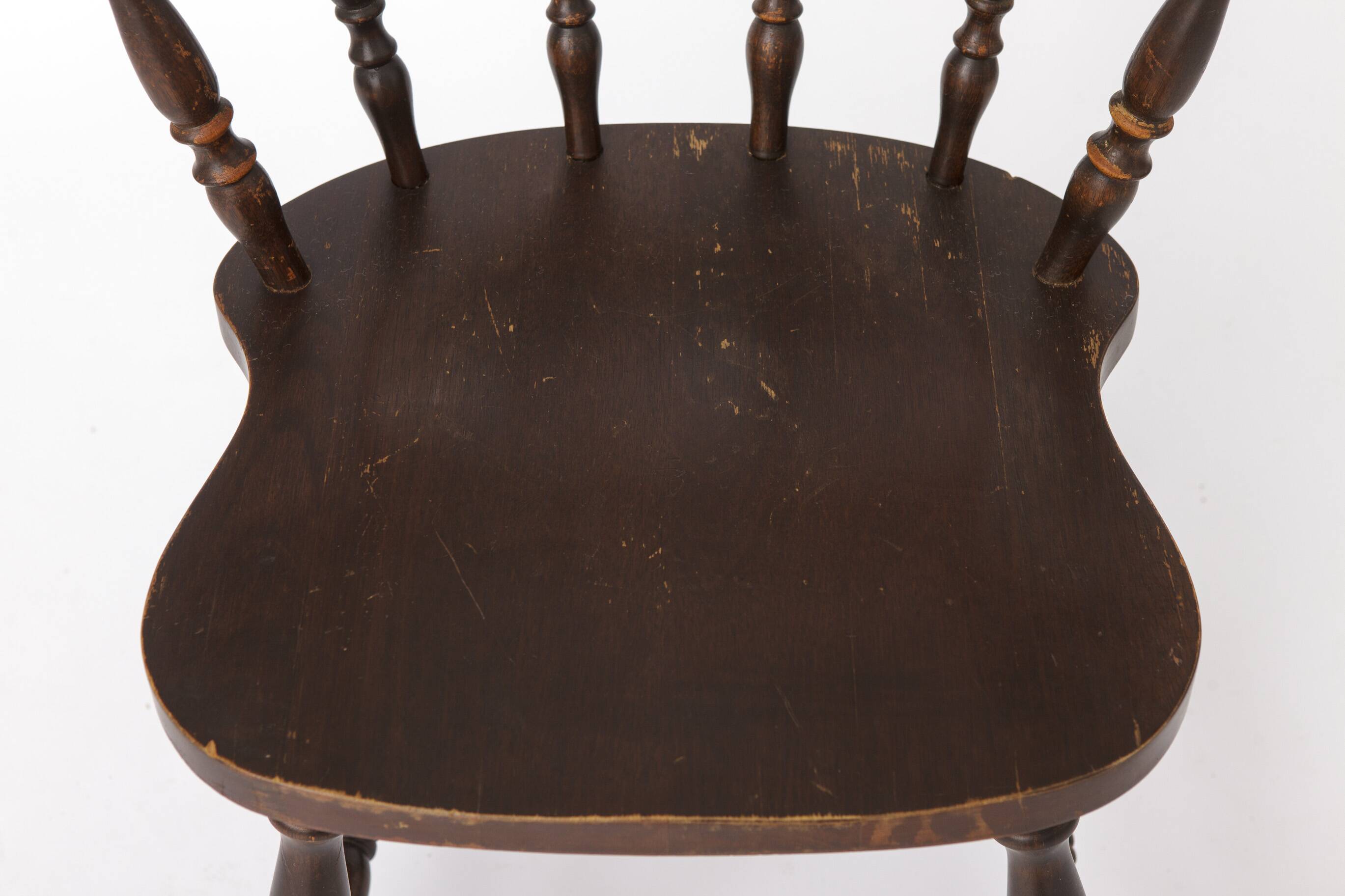 Vintage Western Style Wooden Chair, 1950s–1960s German Rustic Beechwood