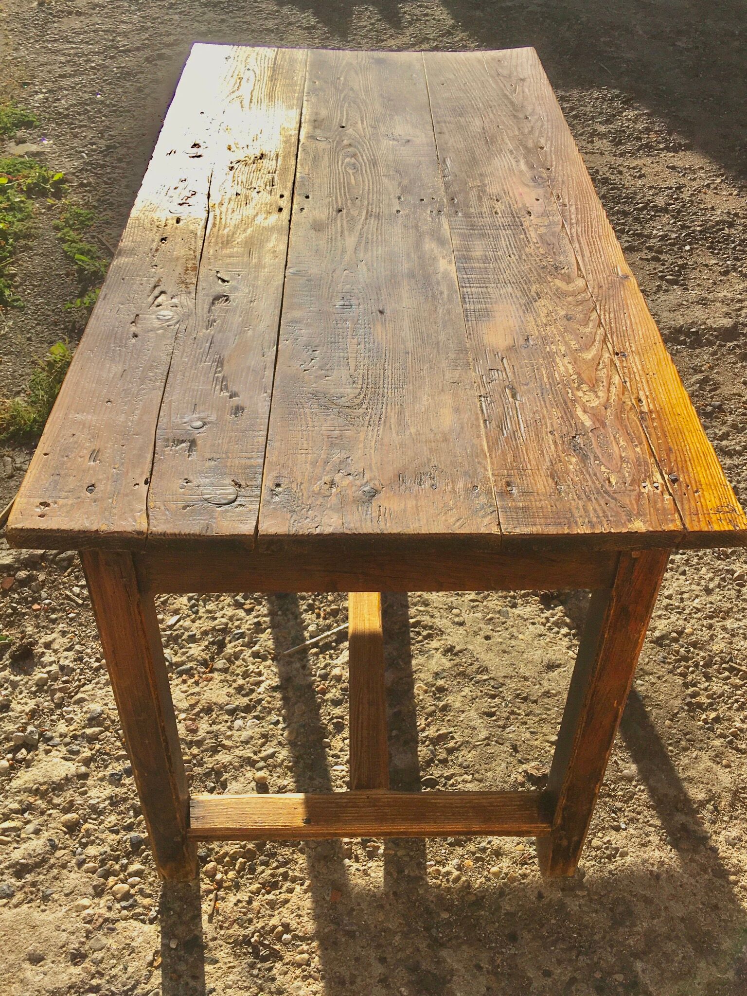 Farm table in fir 150 cm 2 drawers